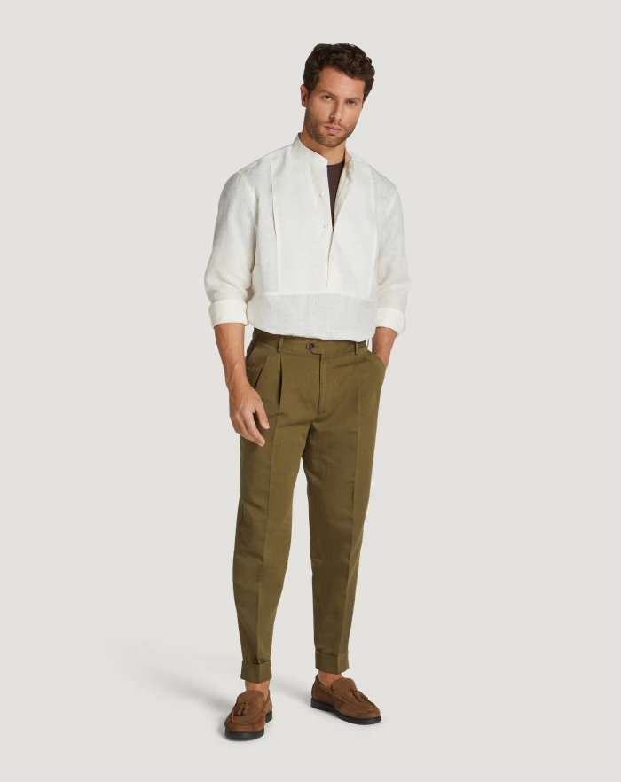 Pantaloni Torino Camicia in lino Prezzo Ridotto