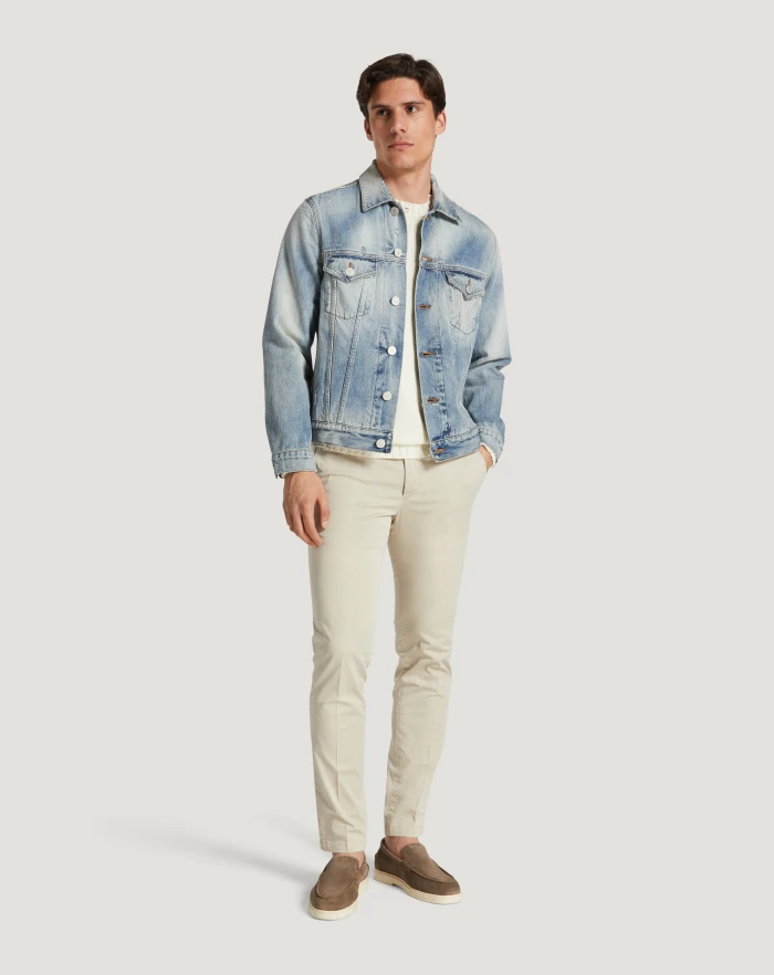 Pantaloni Torino Giacca in denim con ricamo 2025