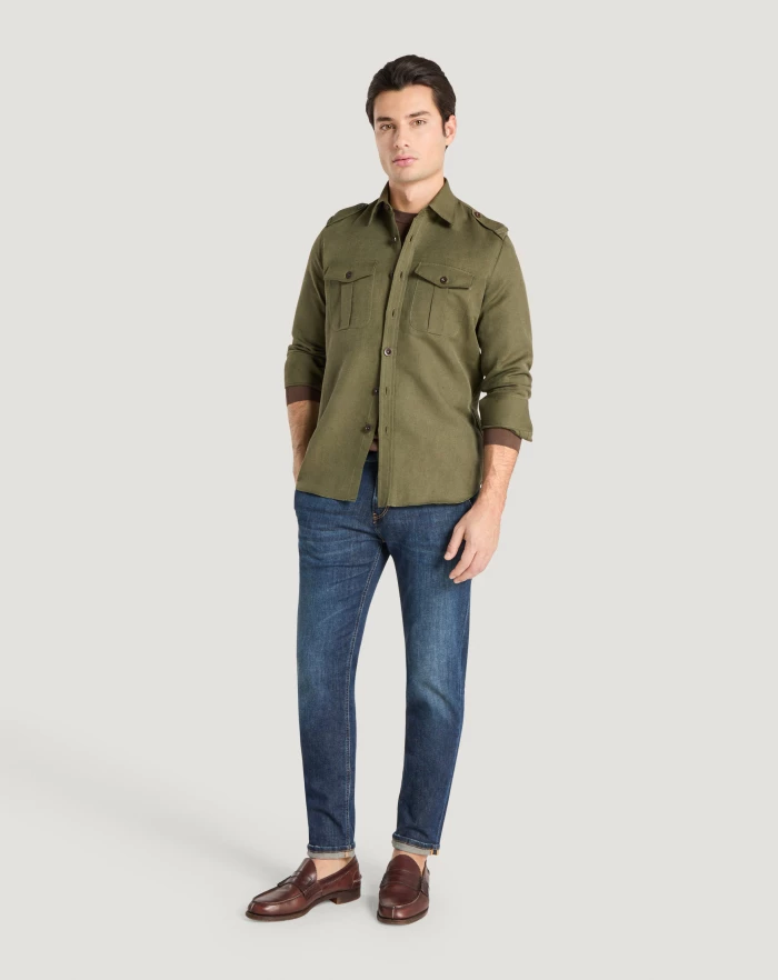 Pantaloni Torino Camicia in twill Italy