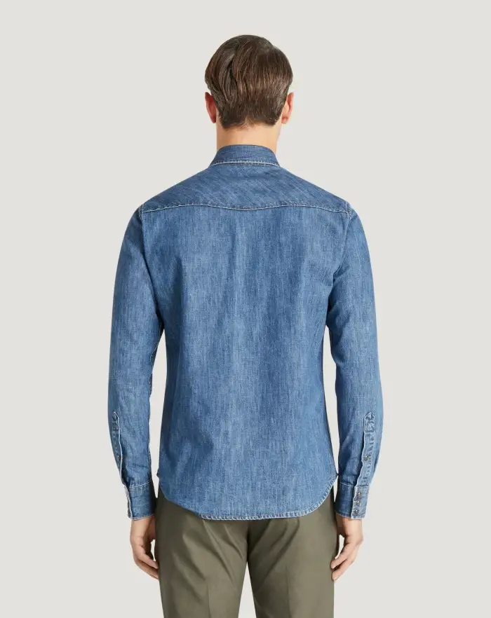 Pantaloni Torino Camicia in denim Consegna Veloce