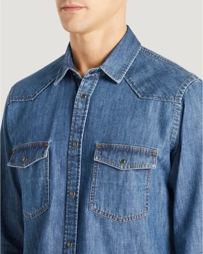 Pantaloni Torino Camicia in denim Consegna Veloce