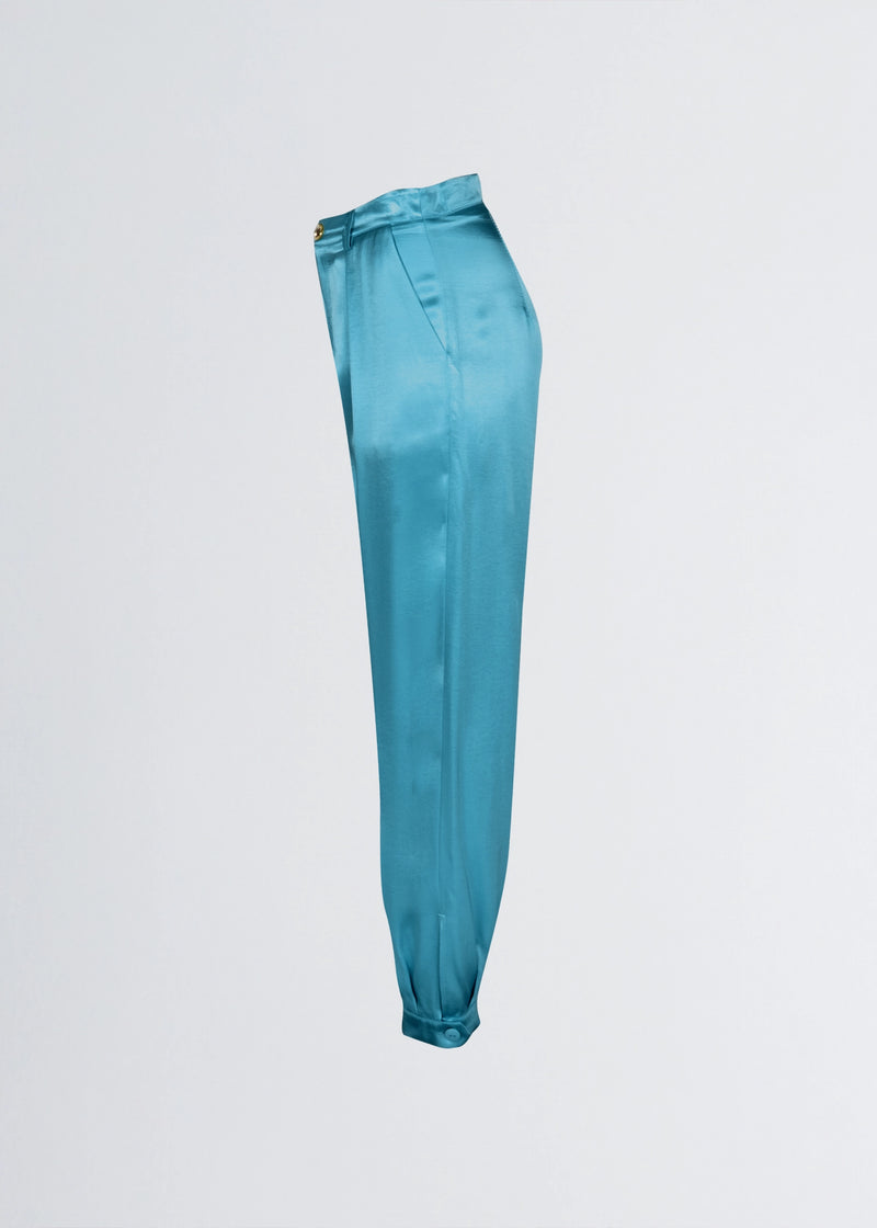 Paola T. Pantalone jogger in raso di viscosa Qualità