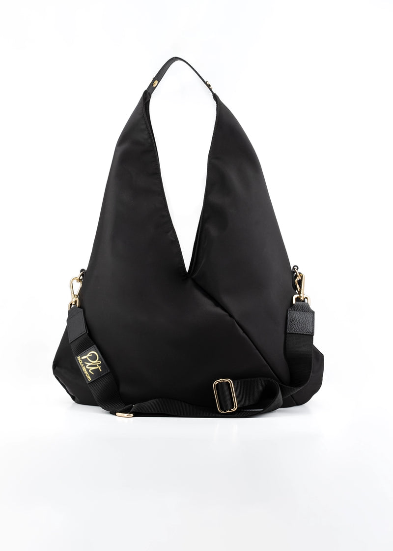 Paola T. Sacca hobo in nylon con dettagli oro Fino Al -60%