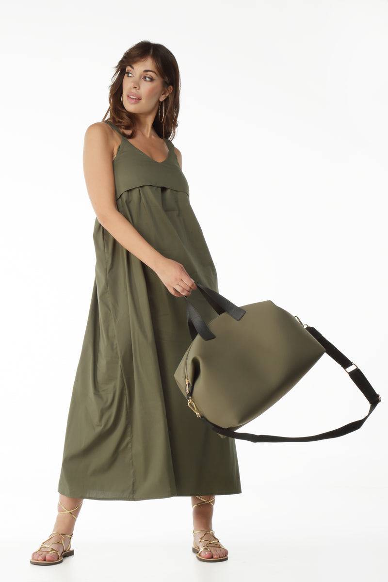 Paola T. Bauletto medium in neoprene con dettagli oro Affare Del Giorno