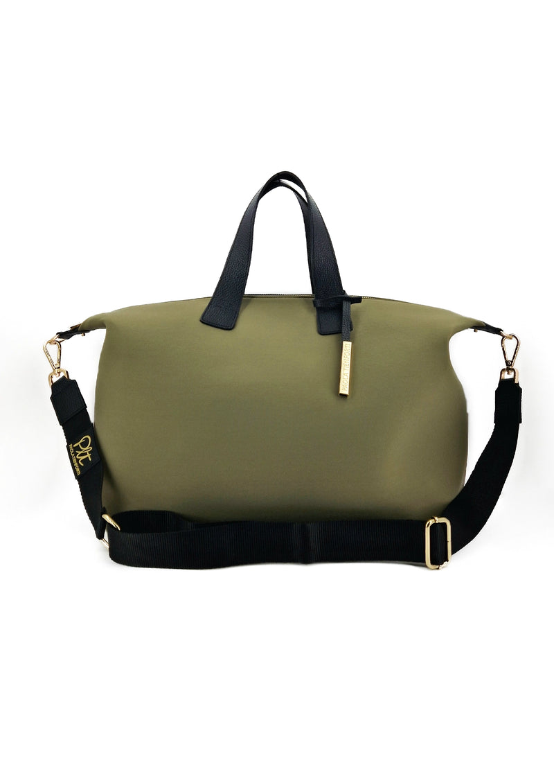 Paola T. Bauletto medium in neoprene con dettagli oro Affare Del Giorno