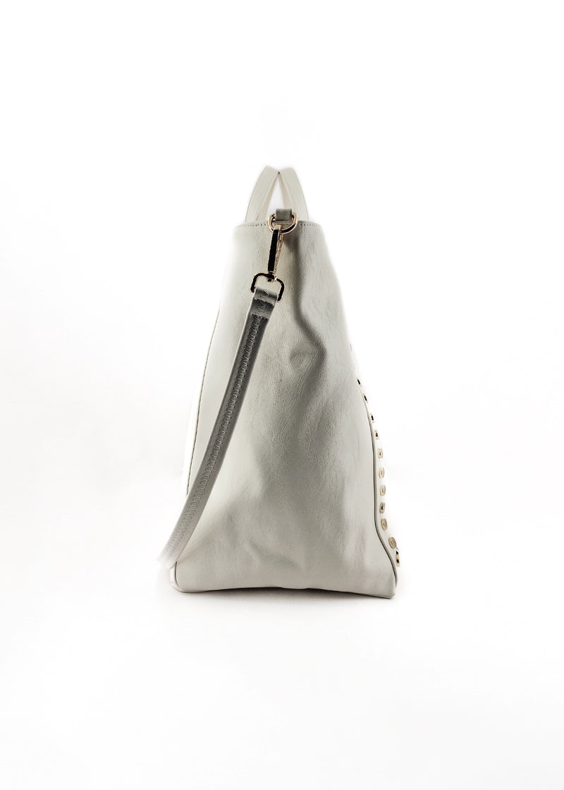 Paola T. Shopper con rivetti e pendente oro Sottocosto