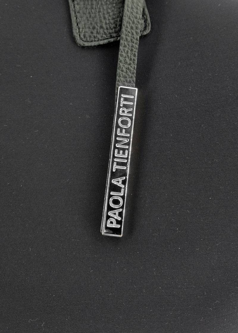 Paola T. Bauletto large in neoprene con dettagli argento Presa