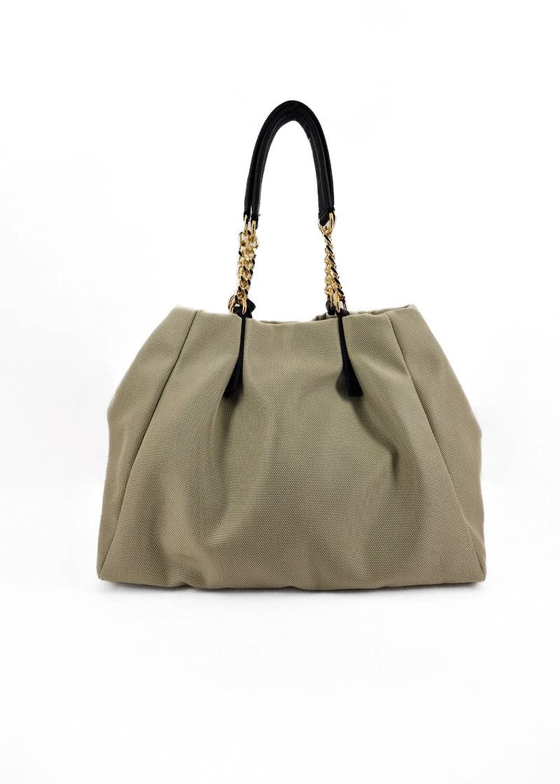 Paola T. Shopper in cordura con dettagli oro Sconto