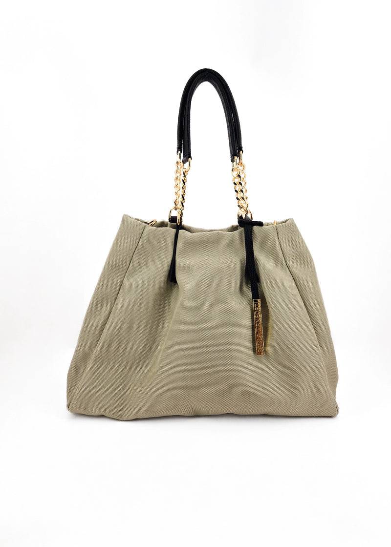 Paola T. Shopper in cordura con dettagli oro Sconto