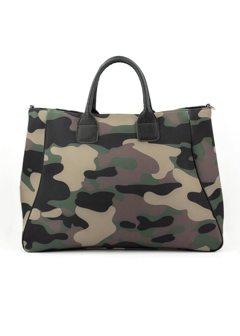 Paola T. Shopper in neoprene camouflage Economico