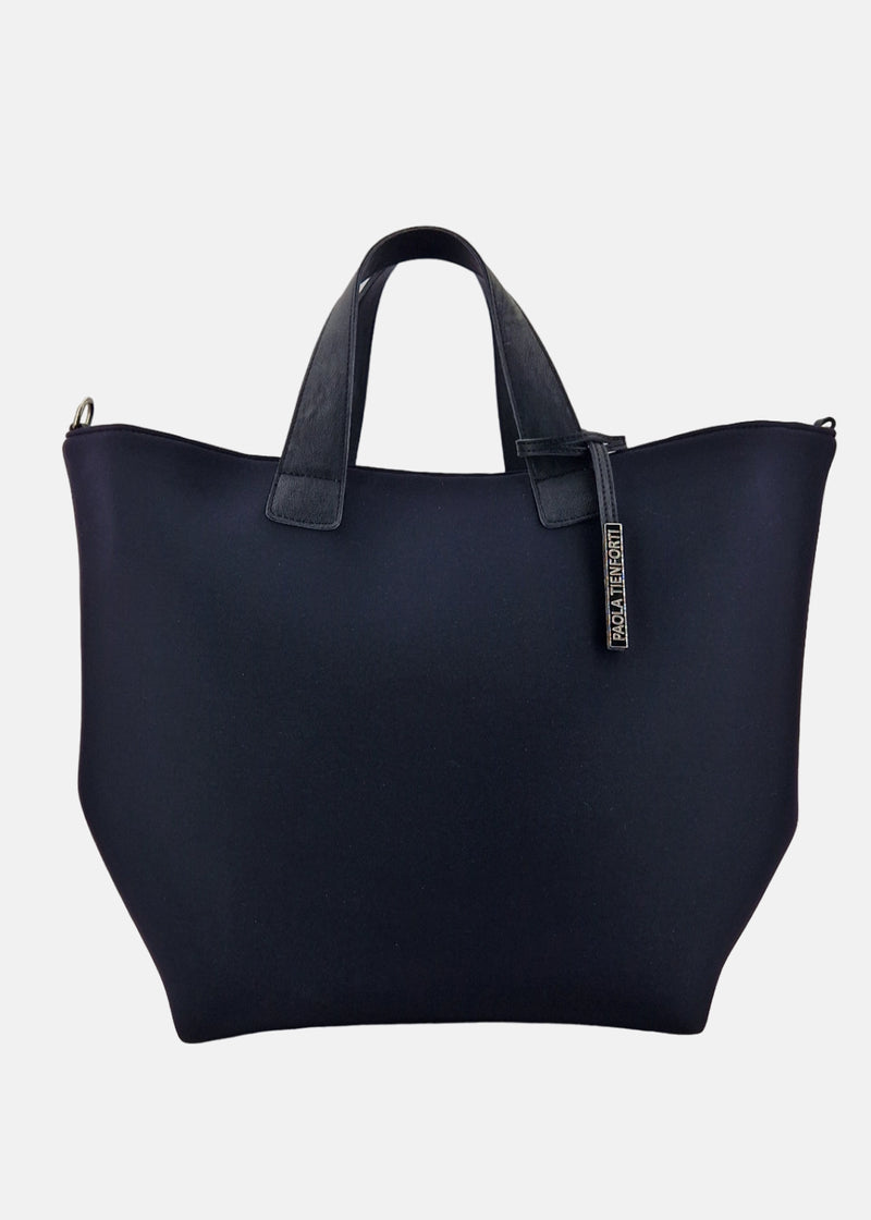 Paola T. Shopper in neoprene con pendente argento Online