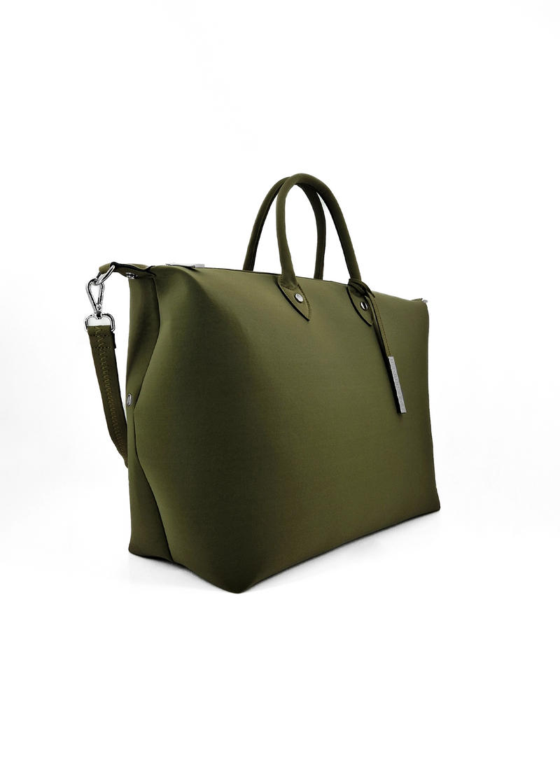 Paola T. Bauletto large in neoprene con dettagli argento Saldi