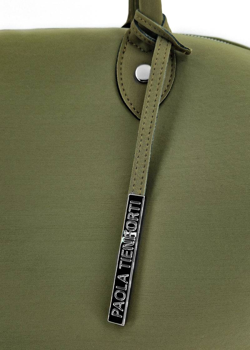 Paola T. Bauletto large in neoprene con dettagli argento Saldi