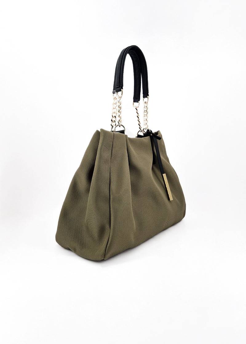 Paola T. Shopper in cordura con dettagli oro Hotsell