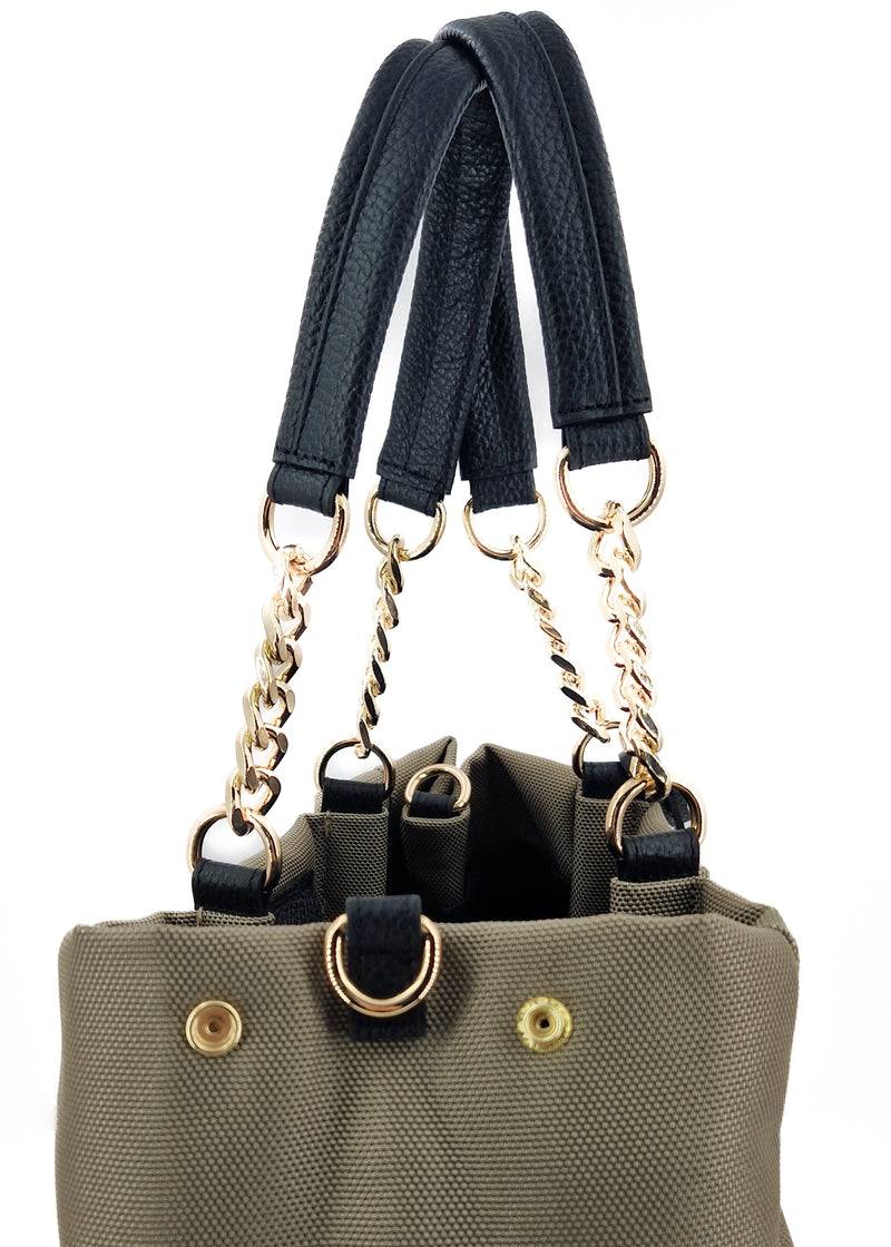 Paola T. Shopper in cordura con dettagli oro Hotsell