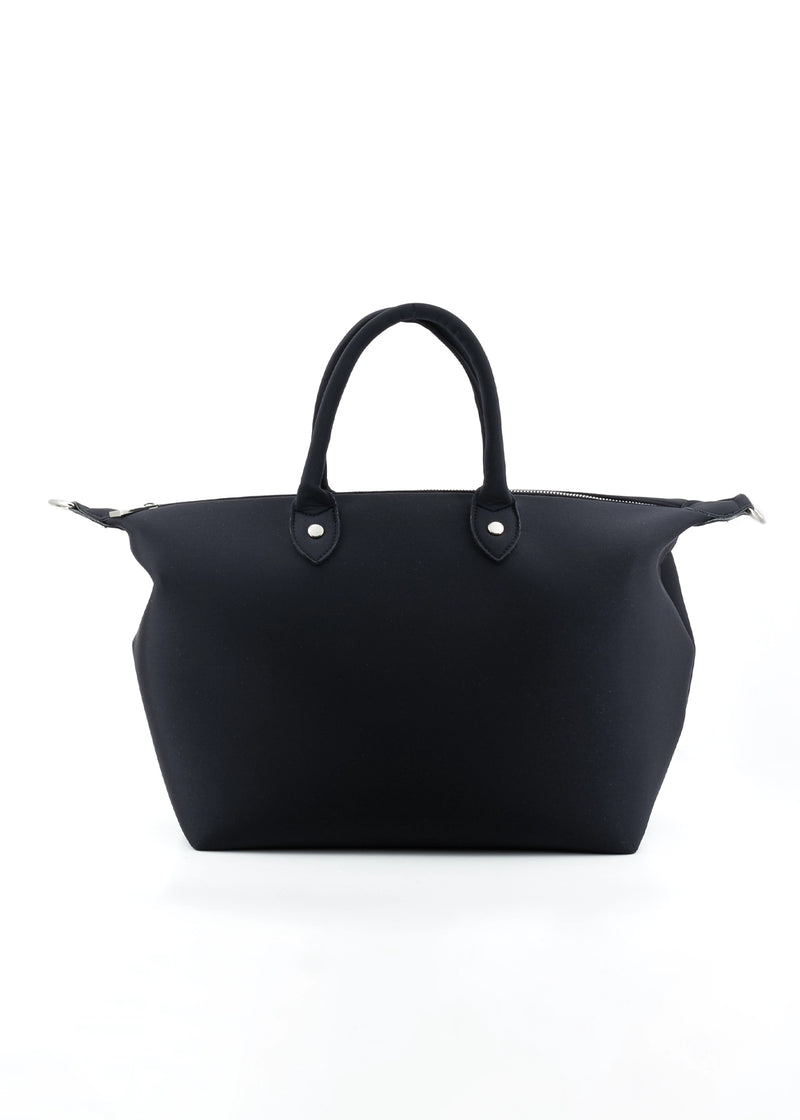 Paola T. Bauletto medium in neoprene con dettagli argento Negozio