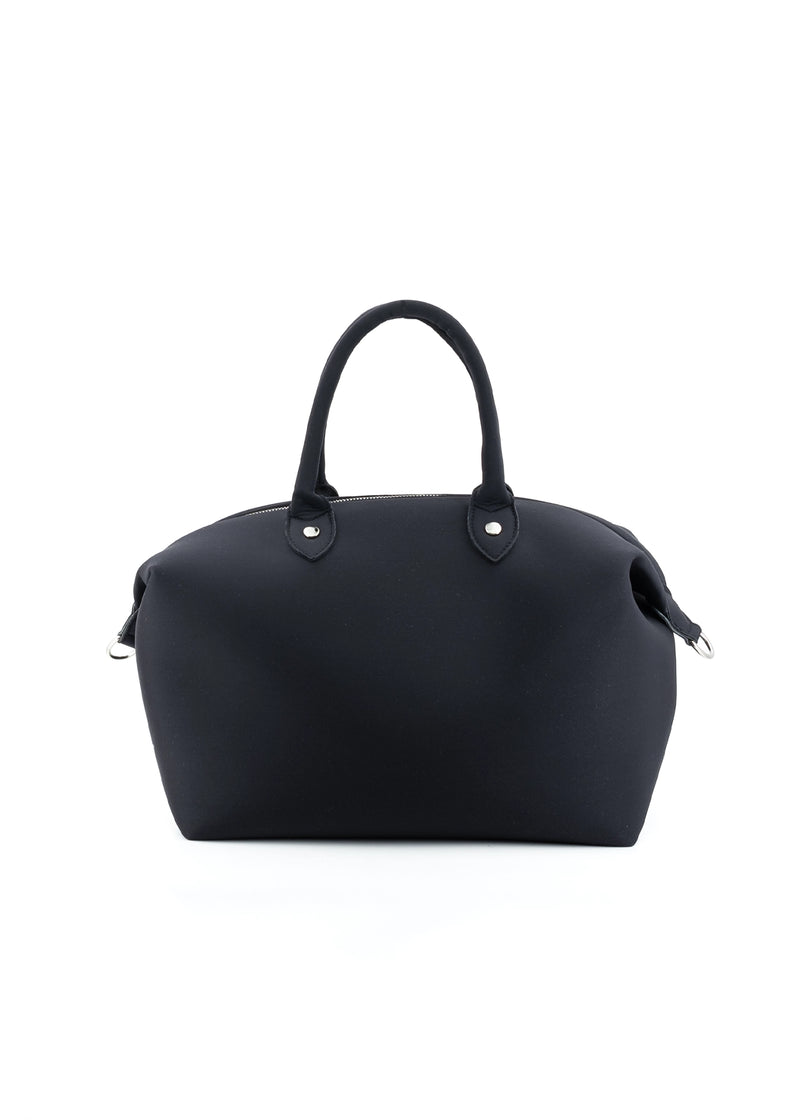 Paola T. Bauletto medium in neoprene con dettagli argento Negozio