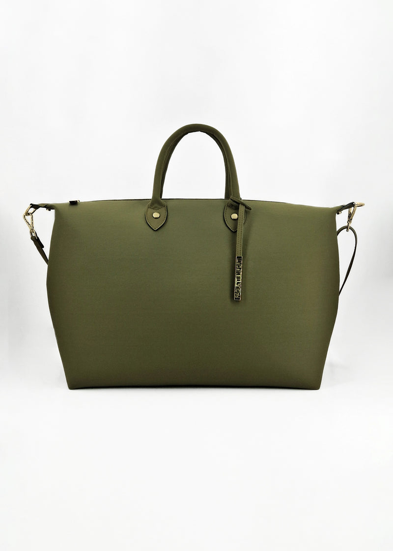Paola T. Bauletto large in neoprene con dettagli oro In Saldo
