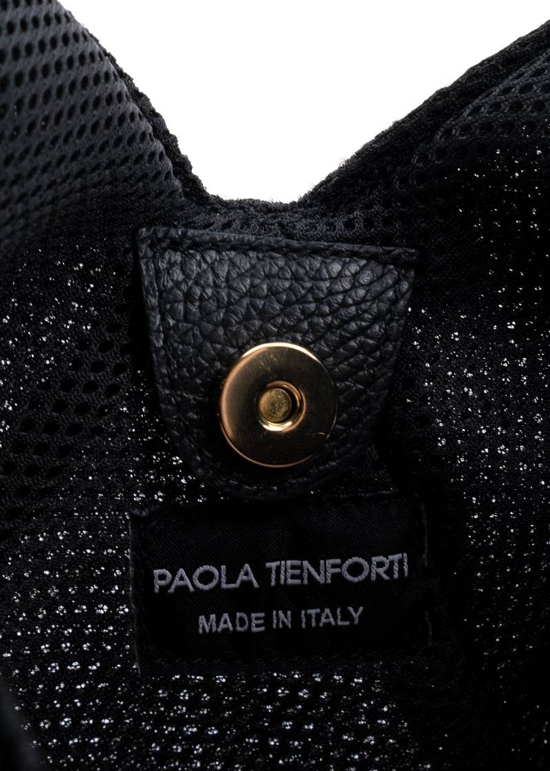 Paola T. Sacca hobo in traforato con dettagli oro Italia