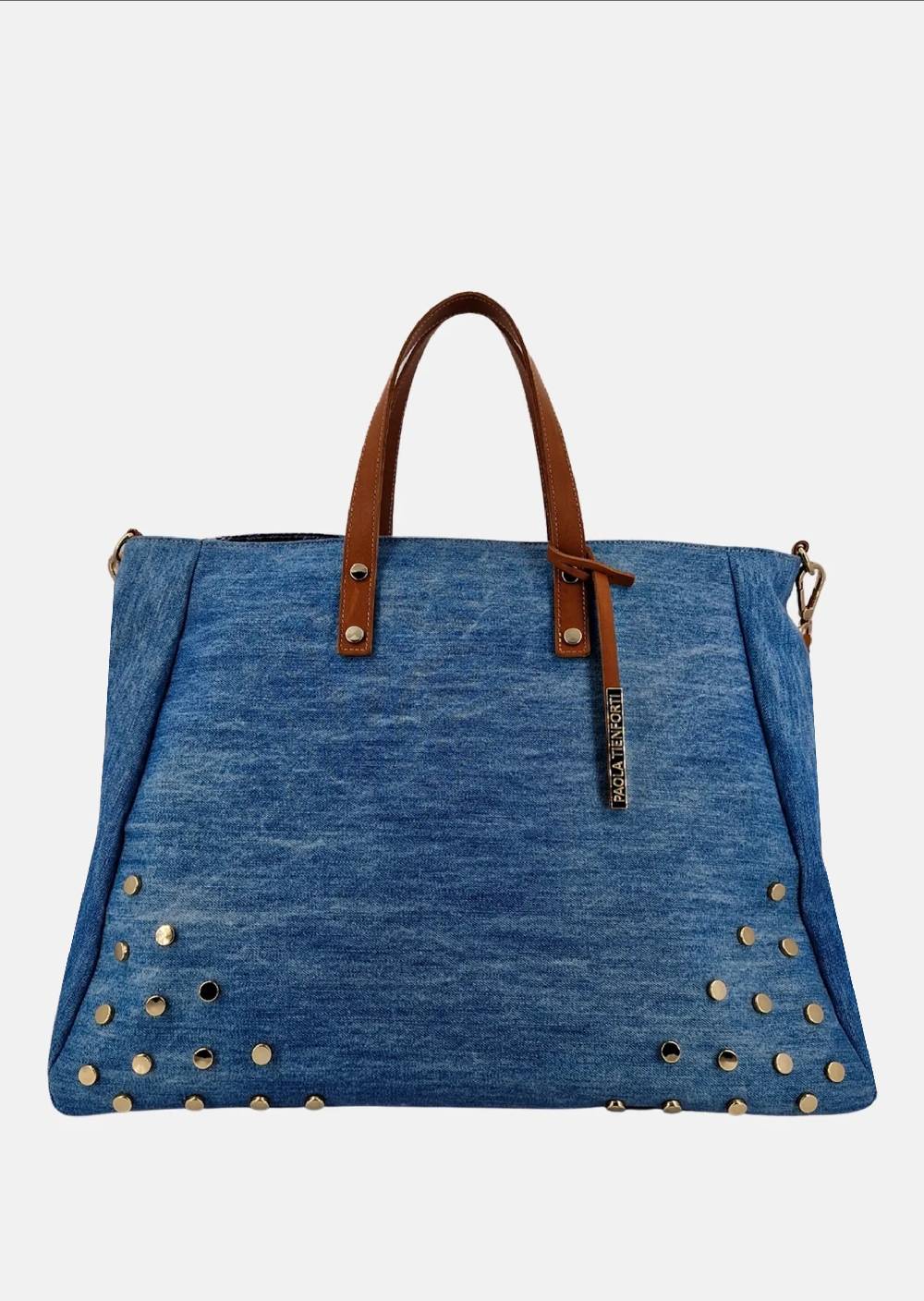 Paola T. Shopper con rivetti e pendente oro Promozione