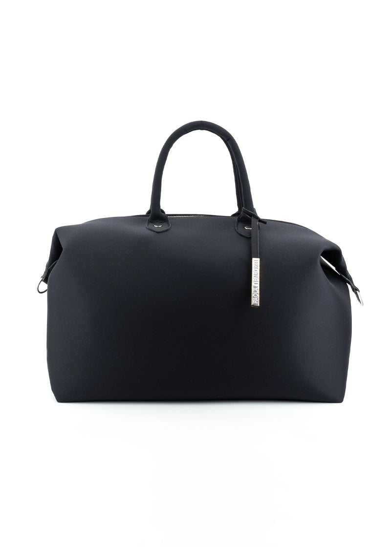 Paola T. Bauletto large in neoprene con dettagli argento Pezzi Unici