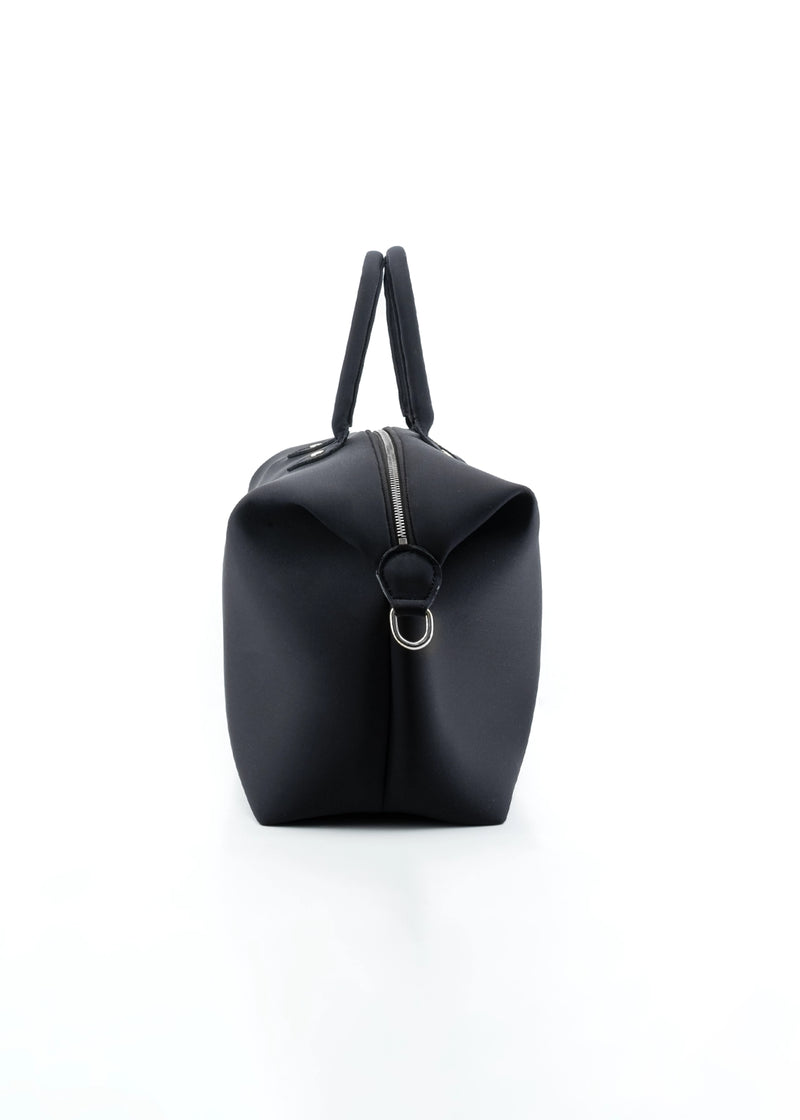 Paola T. Bauletto large in neoprene con dettagli argento Pezzi Unici