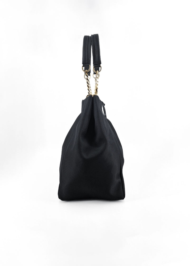 Paola T. Shopper in cordura con dettagli oro Soddisfazione Garantita