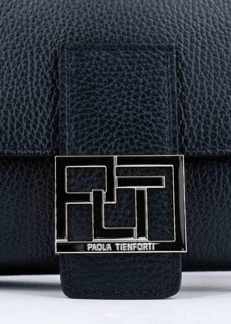 Paola T. Baguette medium in pelle morbida con dettagli argento Negozi Online