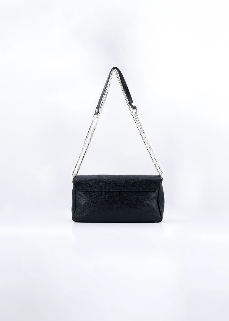 Paola T. Baguette medium in pelle morbida con dettagli argento Negozi Online