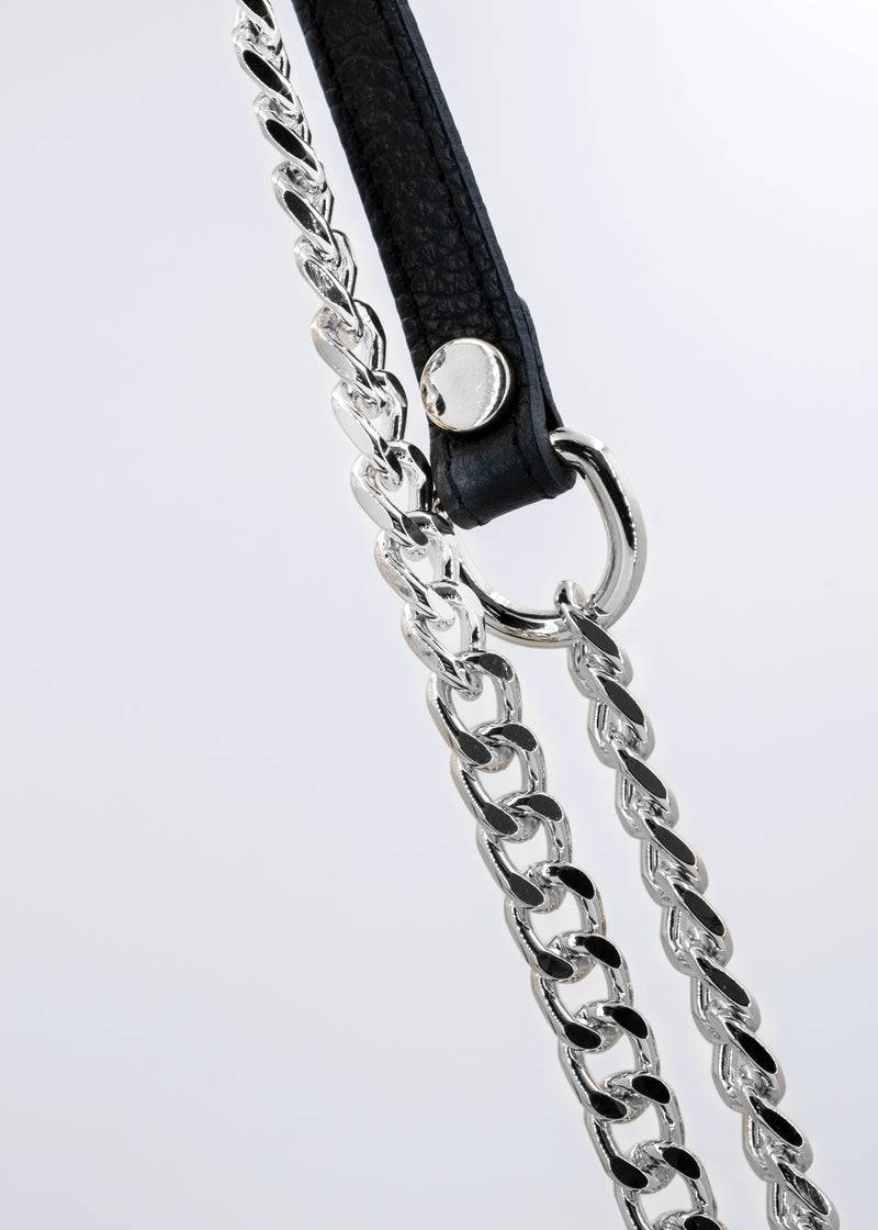 Paola T. Baguette medium in pelle morbida con dettagli argento Negozi Online