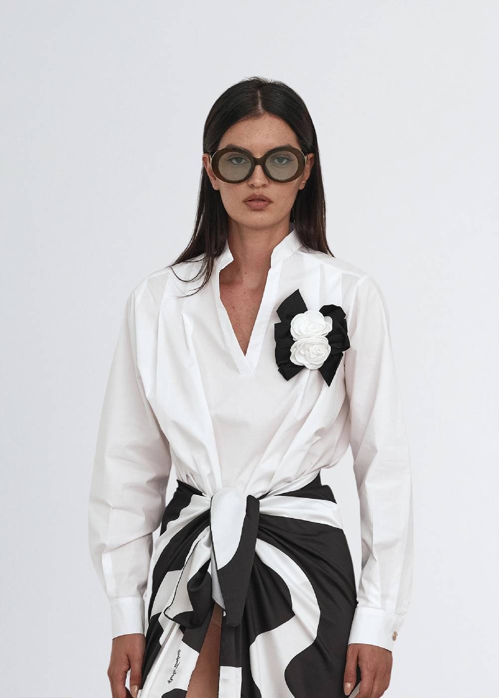 Paola T. Blusa in cotone stretch Prezzo Ridotto