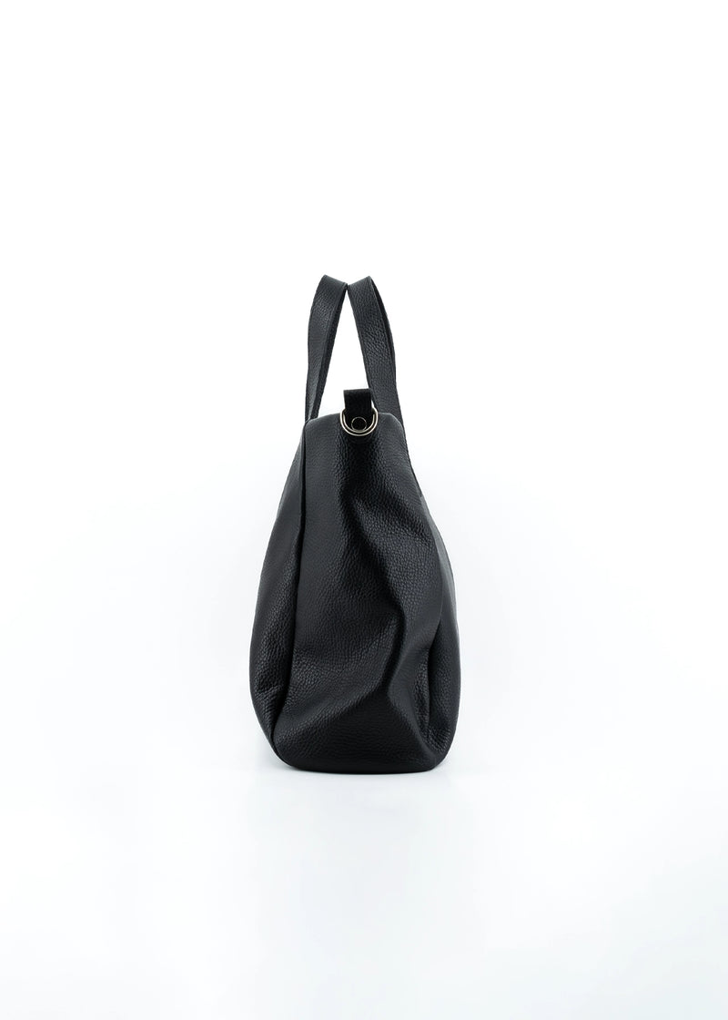 Paola T. Shopper in pelle morbida con dettagli argento Online