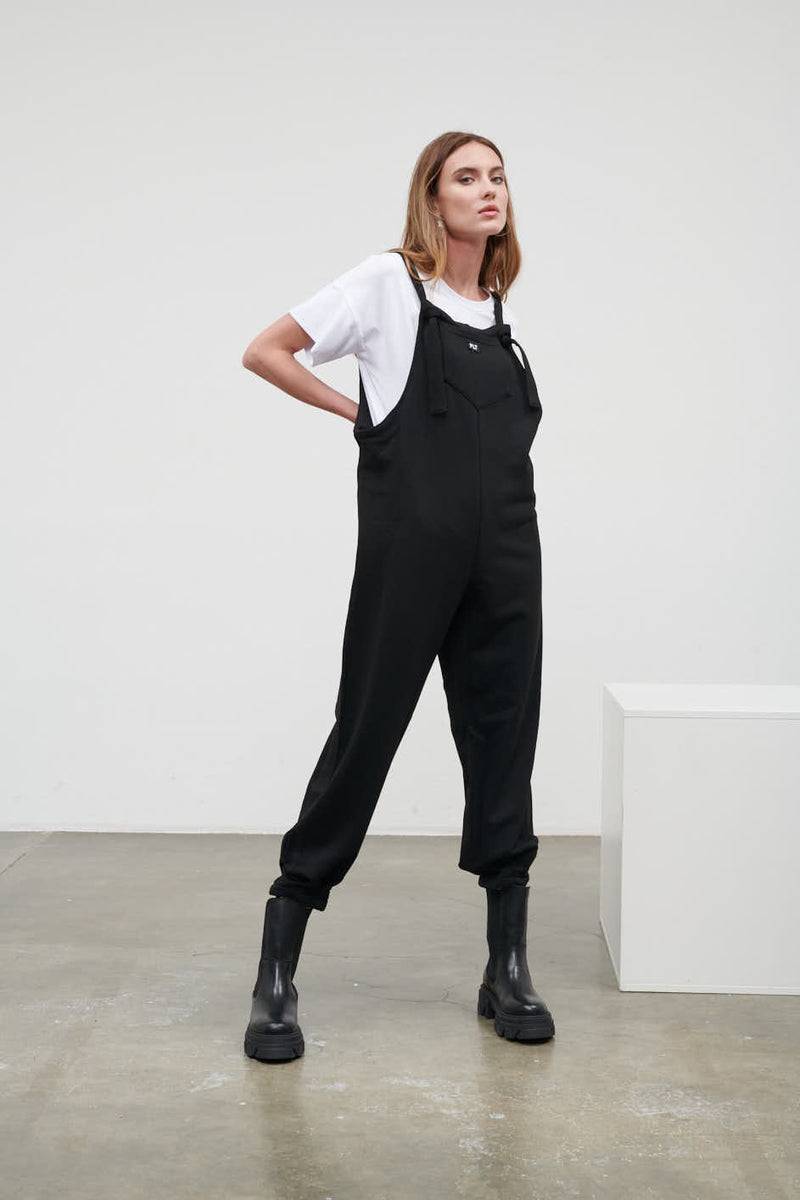Paola T. Salopette in cotone stretch In Vendita