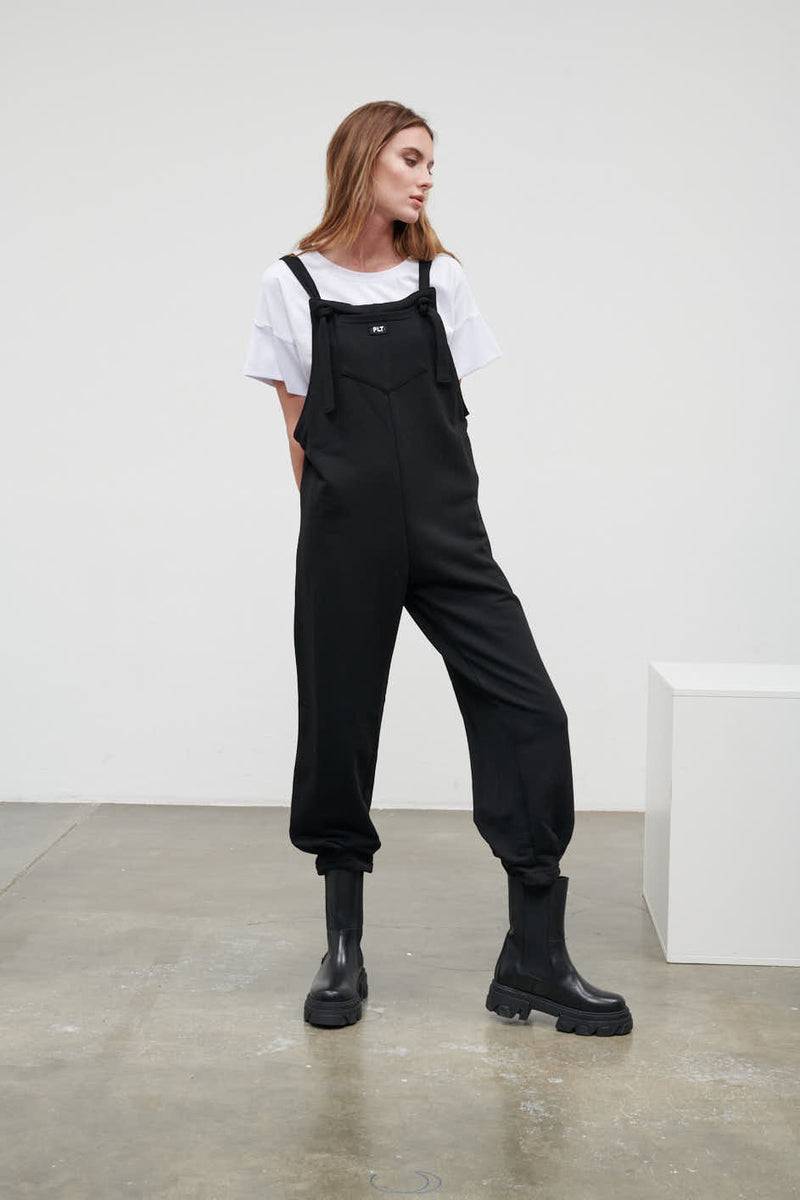 Paola T. Salopette in cotone stretch In Vendita