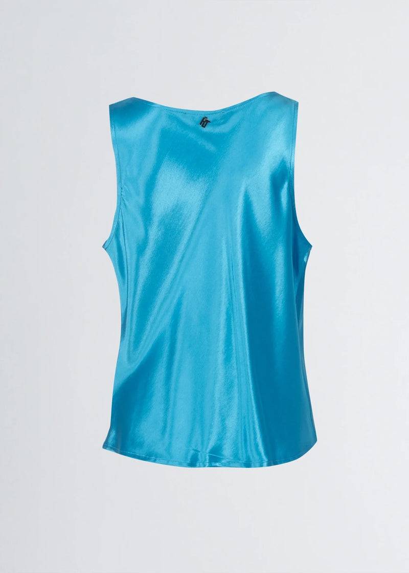 Paola T. Blusa scollatura morbida in raso Italia