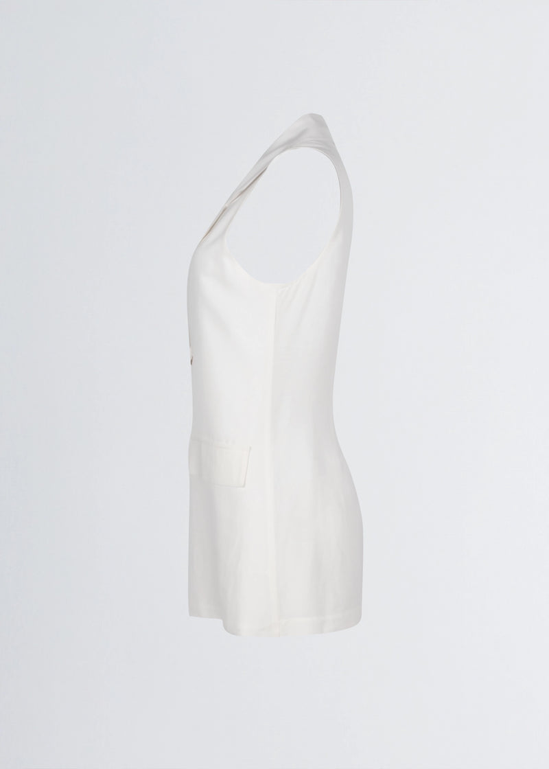 Paola T. Gilet in lino e viscosa Negozi Online