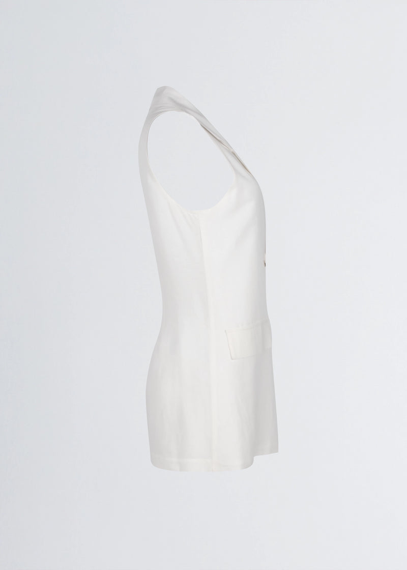 Paola T. Gilet in lino e viscosa Negozi Online