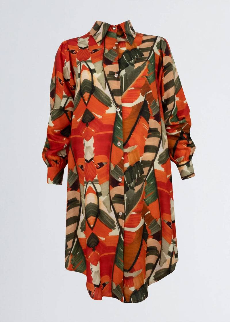 Paola T. Abito in viscosa stampa Palm Shopping Online