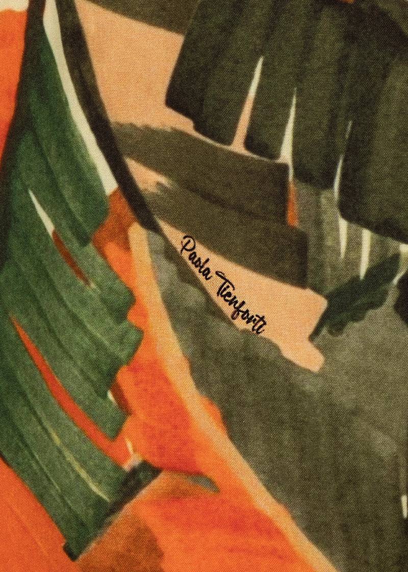 Paola T. Pantalone palazzo in viscosa stampa palm I Più Venduti