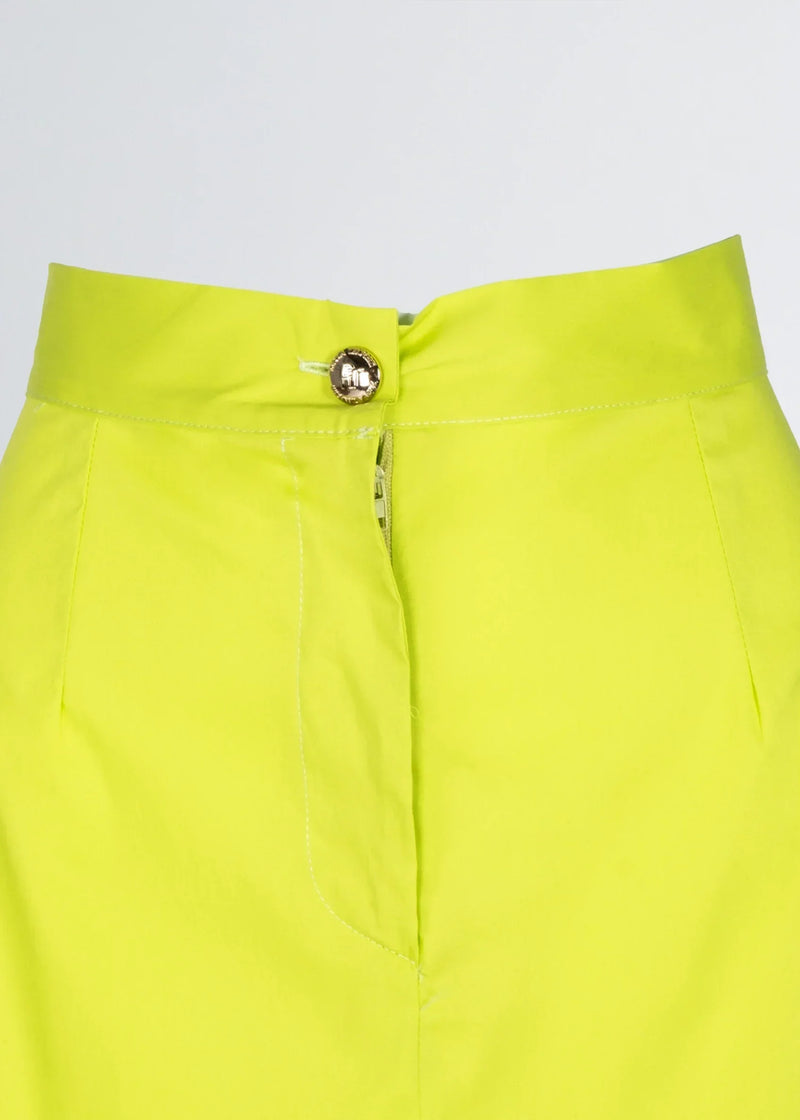Paola T. Gonna in cotone stretch con tasconi 2025