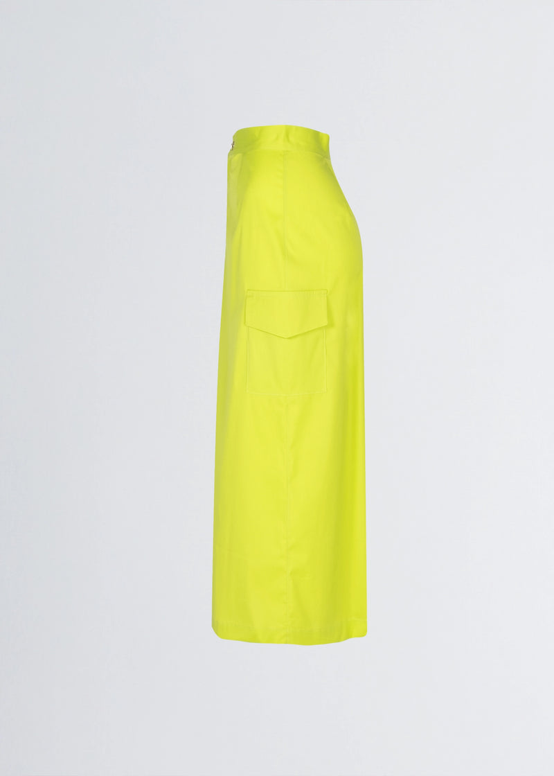 Paola T. Gonna in cotone stretch con tasconi 2025
