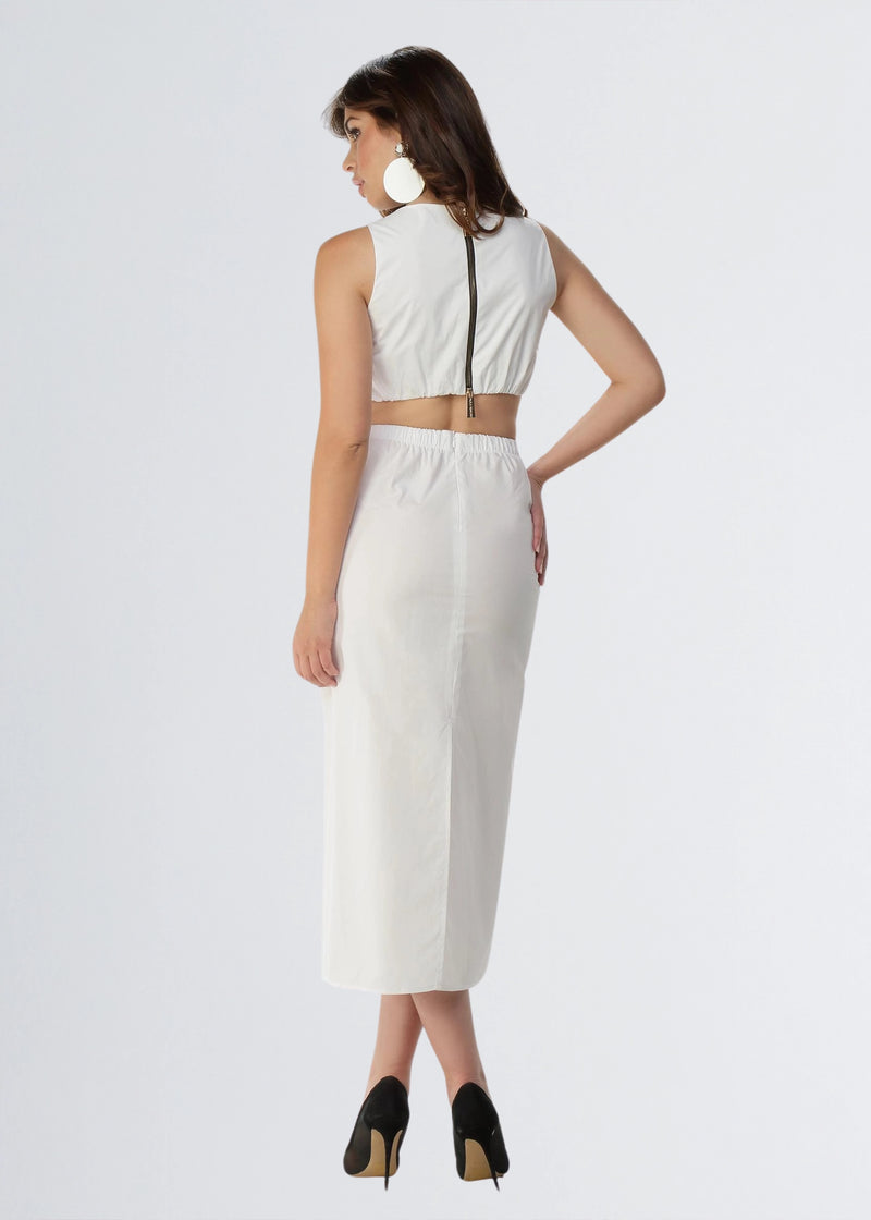 Paola T. Abito CUT-OUT in cotone stretch Soddisfazione Garantita
