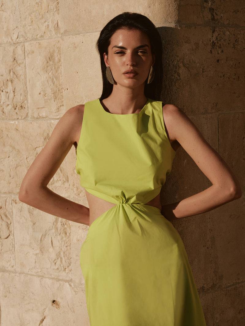 Paola T. Abito CUT-OUT in cotone stretch Negozi Online