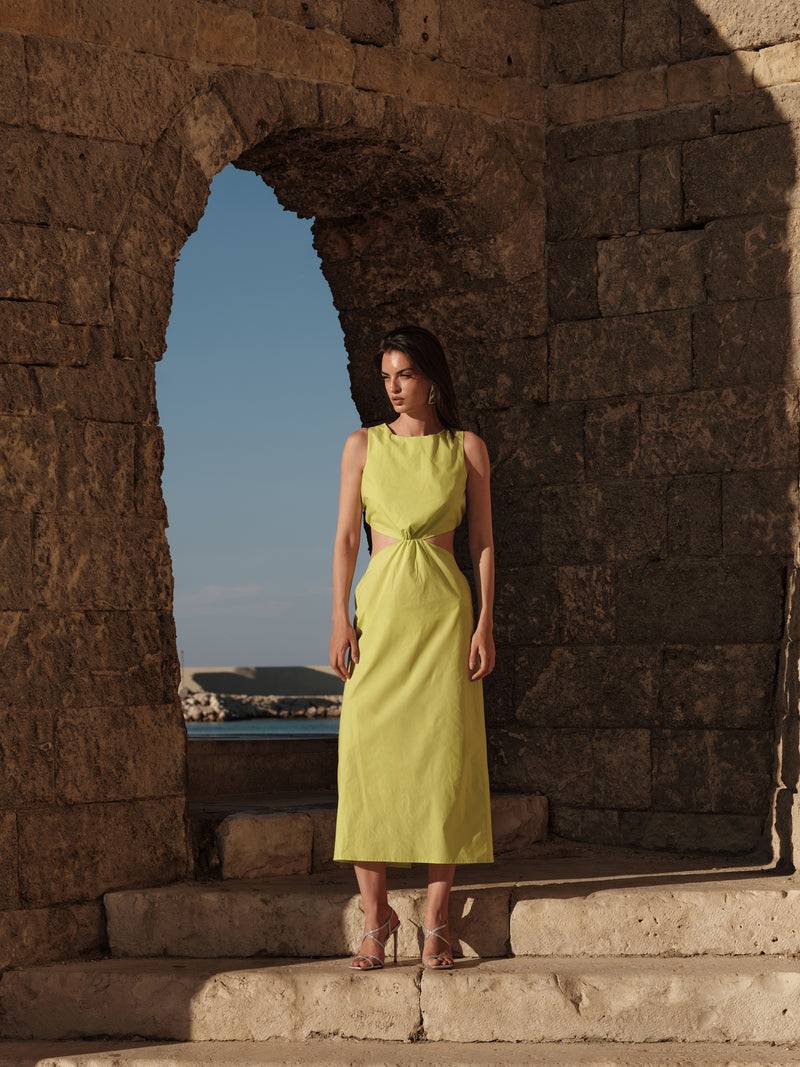 Paola T. Abito CUT-OUT in cotone stretch Negozi Online
