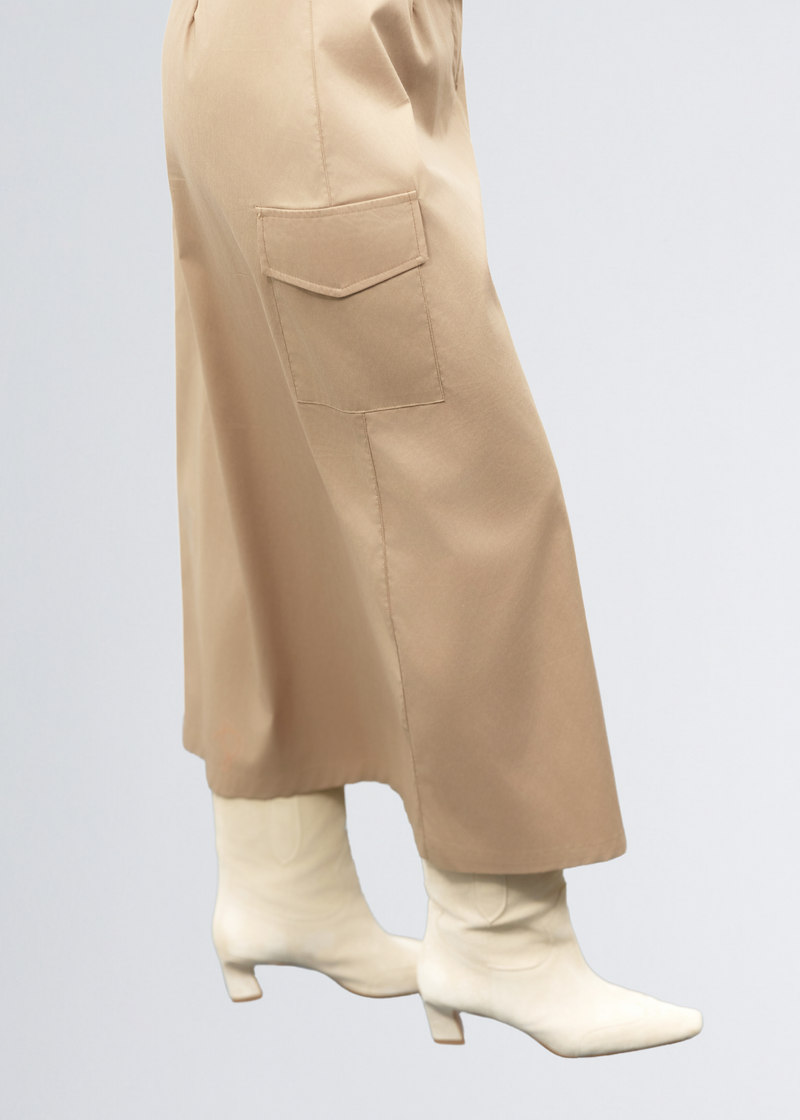 Paola T. Gonna in cotone stretch con tasconi Fino Al -60%
