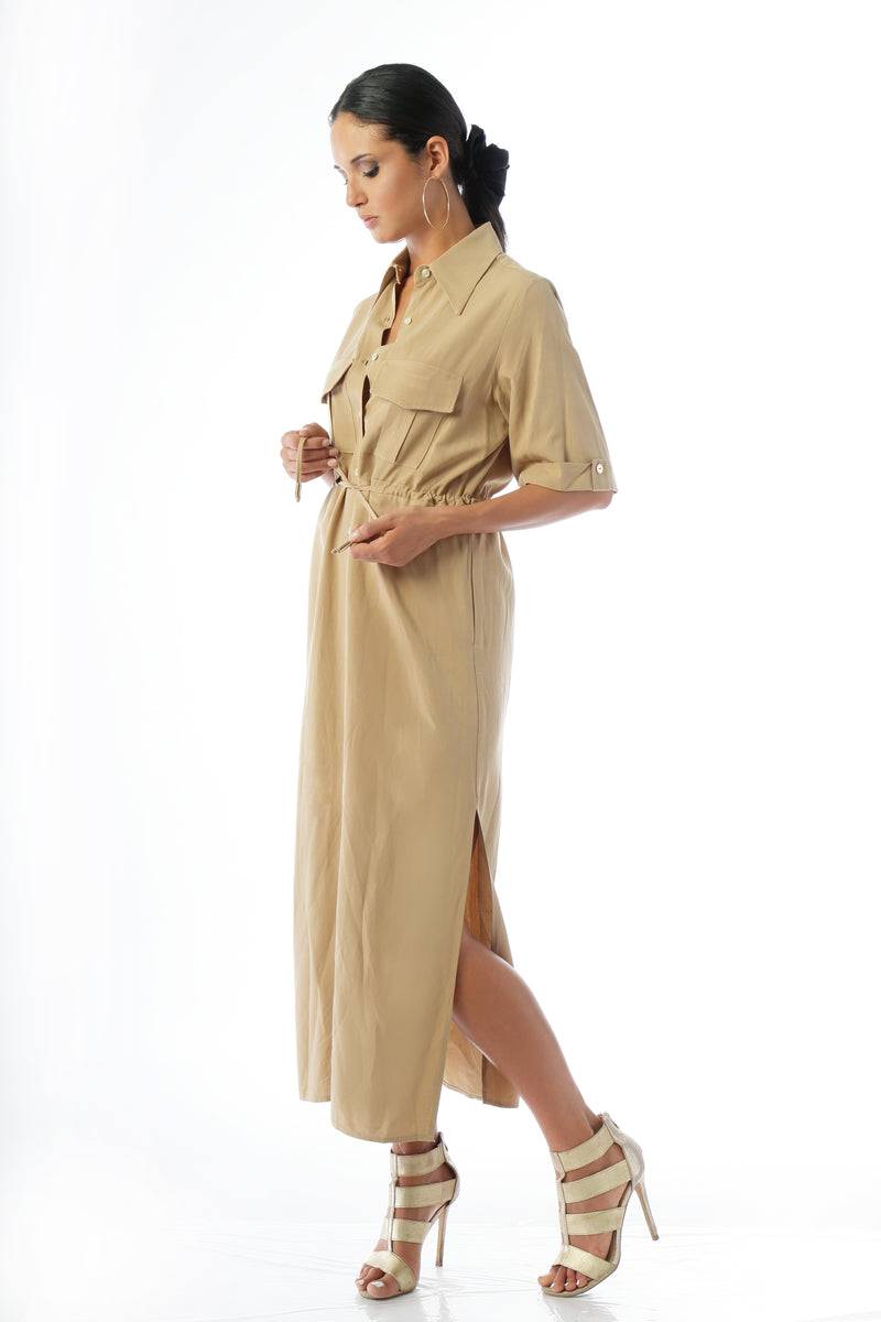 Paola T. Abito chemisier con coulisse Nuova