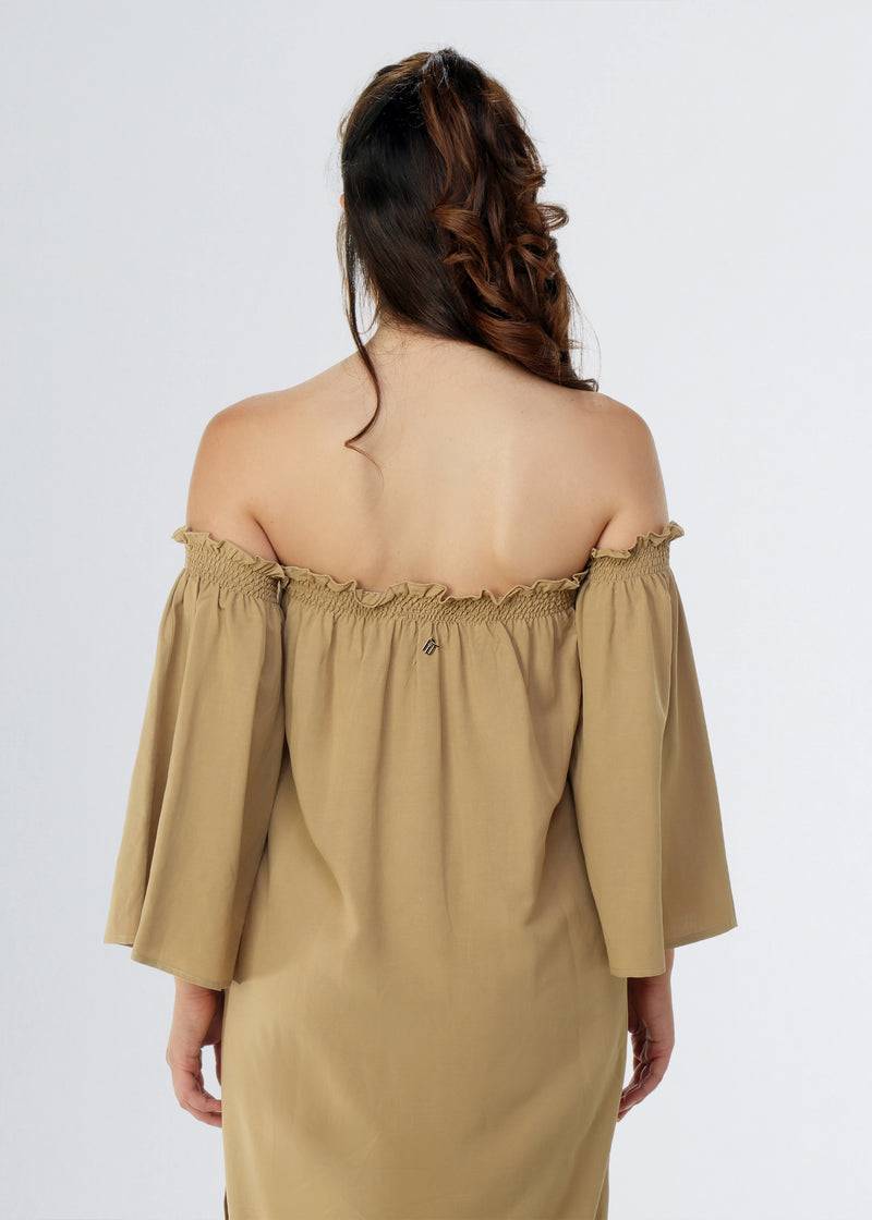 Paola T. Abito lungo lino e viscosa Moda