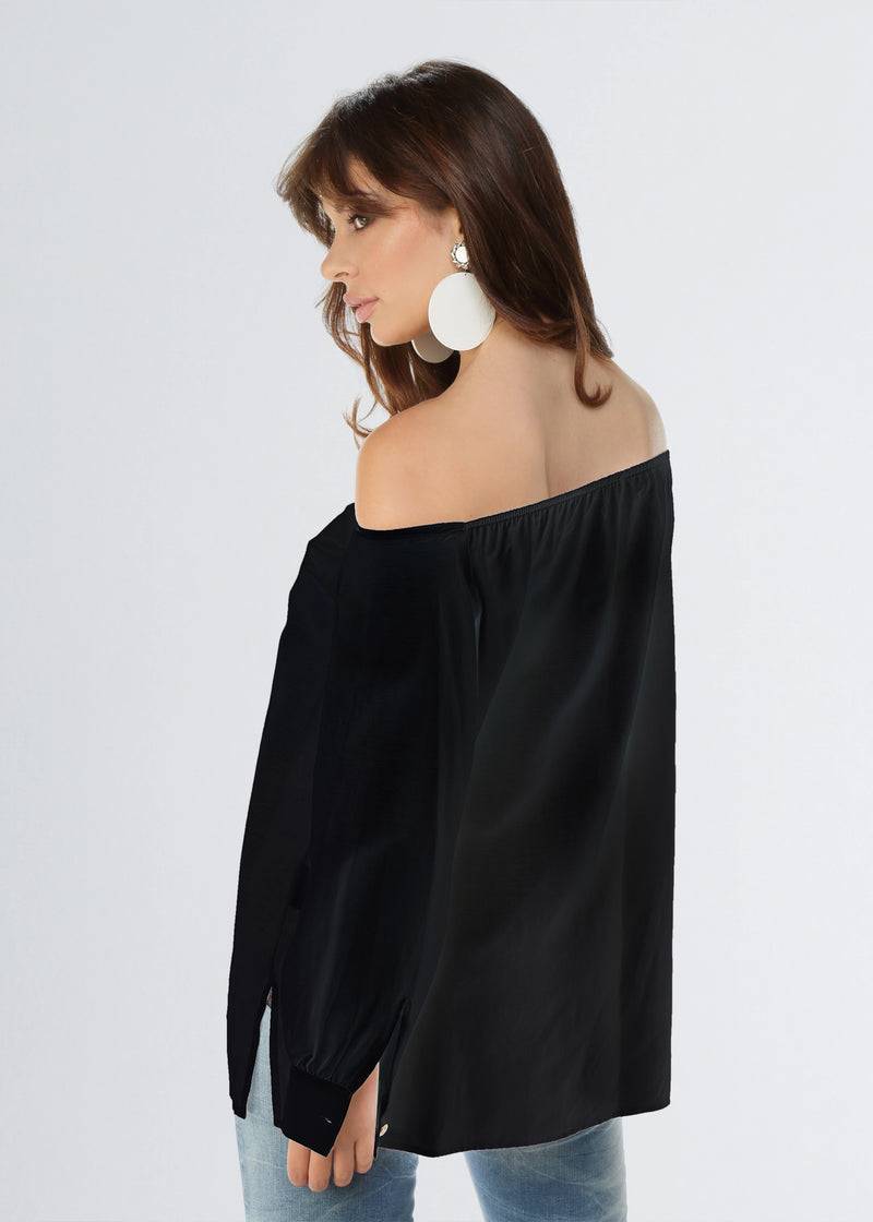 Paola T. Camicia in lino e viscosa Negozi Online