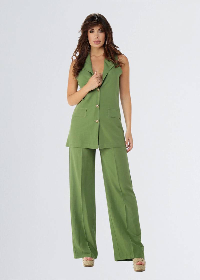 Paola T. Gilet in lino e viscosa Promozione Limitata