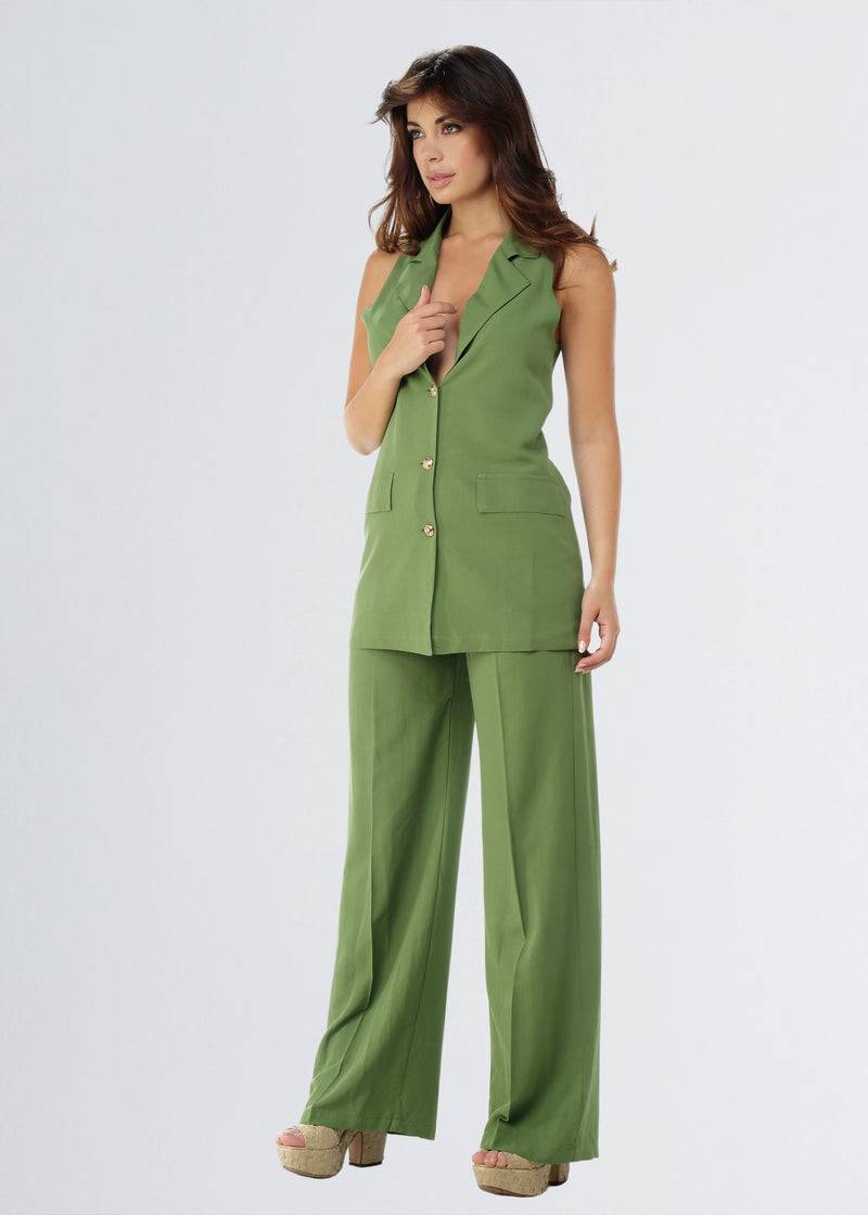 Paola T. Gilet in lino e viscosa Promozione Limitata